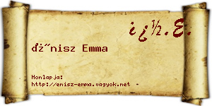 Énisz Emma névjegykártya