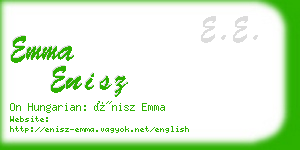 emma enisz business card